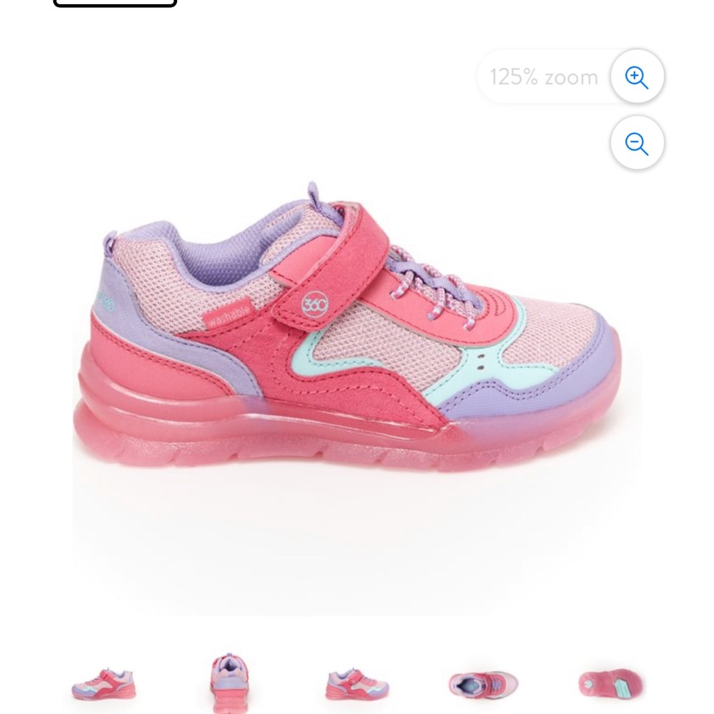 （Brand New) Stride Rite 360 Girls Big Kid Marcel Light up Sneaker: Pink 3 M/W